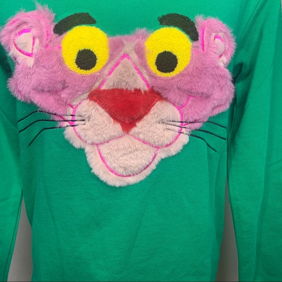 LC23 Pink Panther faux fur sweatshirt used - Picture 3 of 6
